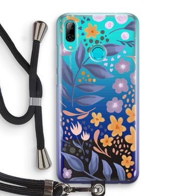 Flowers with blue leaves: Huawei P Smart (2019) Transparant Hoesje met koord