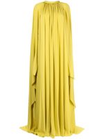 Elie Saab robe longue asymétrique à design drapé - Jaune