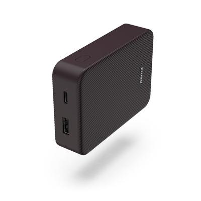 Hama Colour 10 Power Pack 10000 mAh 2 Outputs:USB-C USB-A Powerbank Paars