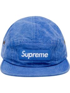 Supreme casquette en lin lavé - Bleu