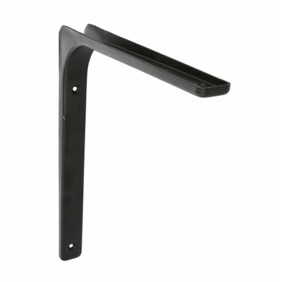 AMIG Plankdrager/planksteun van metaal - gelakt zwart - H300 x B400 mm