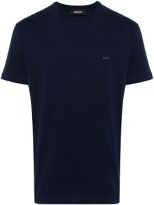 DSQUARED2 t-shirt en coton à plaque logo - Bleu