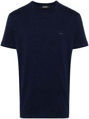 DSQUARED2 t-shirt en coton à plaque logo - Bleu