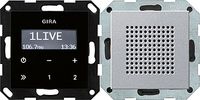 Gira digitale inbouwradio met RDS aluminium