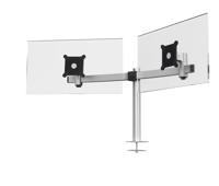 Durable monitor tafelbeugel - Zilver - 2 schermen - volledig verstelbaar - met bevestigingsschroef