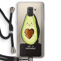Avocuddle: Samsung Galaxy A8 (2018) Transparant Hoesje met koord