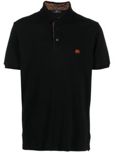 ETRO polo en coton à logo brodé - Noir