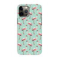 Flamingoprint groen: Volledig geprint iPhone 12 Pro Hoesje