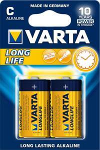 Varta Batterij VARTA Longlife Alkaline LR14 C (2x)