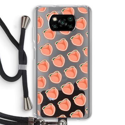 Just peachy: Xiaomi Poco X3 NFC Transparant Hoesje met koord