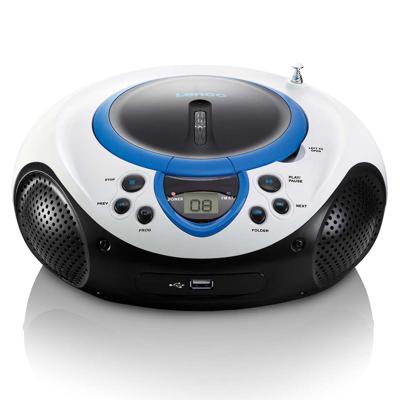 LENCO SCD-38 USB Blue - Draagbare FM Radio CD en USB speler - Blauw