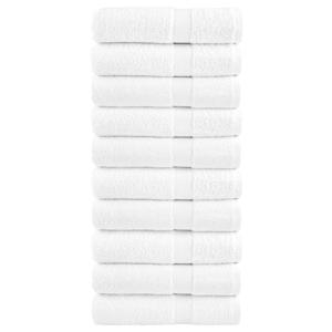 VidaXL Handdoeken solund 10 st 600 g/m² 50x100 cm wiit