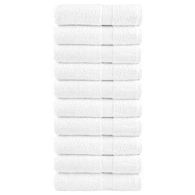 VidaXL Handdoeken solund 10 st 600 g/m² 50x100 cm wiit