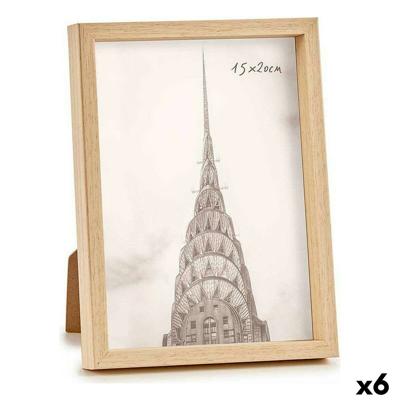 Fotolijsten Gift Decor Bruin Natuurlijk Plastic (6 Stuks)