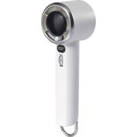 Handventilator 5 W Wit LED-display, Werkt ook op batterijen Handventilator 5 W Wit LED-display, Werkt ook op batterijen