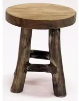 Kruk teak naturel 17x22 cm