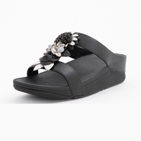 FitFlop TM Dames Slippers in Stof (Zwart) - thumbnail