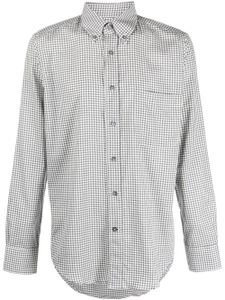 Canali chemise en coton à carreaux - Blanc