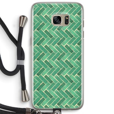 Moroccan tiles 2: Samsung Galaxy S7 Edge Transparant Hoesje met koord