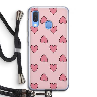 Ondersteboven verliefd: Samsung Galaxy A40 Transparant Hoesje met koord