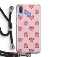 Ondersteboven verliefd: Samsung Galaxy A40 Transparant Hoesje met koord