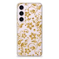 Samsung Galaxy S23 | TPU Case | Gouden Bloemen
