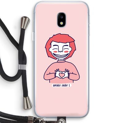 Hartje: Samsung Galaxy J3 (2017) Transparant Hoesje met koord