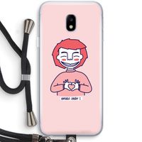 Hartje: Samsung Galaxy J3 (2017) Transparant Hoesje met koord
