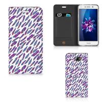 Huawei Y5 2 | Y6 Compact | Hoesje met Magneet | Feathers Color
