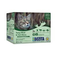 BOZITA Tasty meat and fish menu - nat kattenvoer - 12x85g