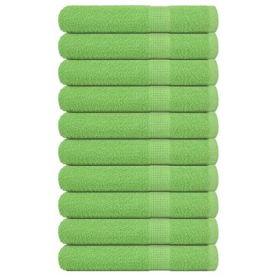 VidaXL Saunahanddoeken 10 st 80x200 cm 360 g/m² 100% katoen appelgroen