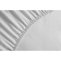 LOVELY HOME Hoeslaken 100% katoen 160x200cm - Muts 35cm - Wit - thumbnail