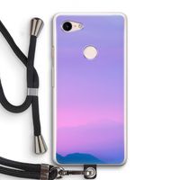 Sunset pastel: Pixel 3 Transparant Hoesje met koord