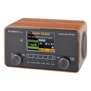 Albrecht: DR 865 Senior Stereo Radio - Walnoot