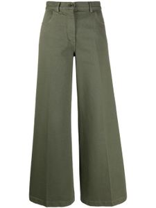 ASPESI pantalon ample à taille haute - Vert