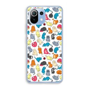 Kleurrijke katten: Xiaomi Mi 11 Lite Transparant Hoesje
