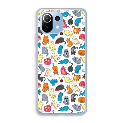 Kleurrijke katten: Xiaomi Mi 11 Lite Transparant Hoesje