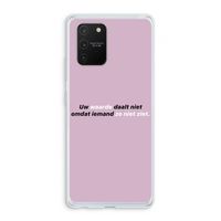 uw waarde daalt niet: Samsung Galaxy S10 Lite Transparant Hoesje
