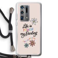Tough Life: Huawei P40 Pro Plus Transparant Hoesje met koord