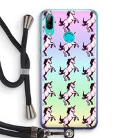 Musketon Unicorn: Huawei P Smart (2019) Transparant Hoesje met koord