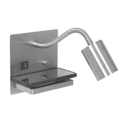 Steinhauer Bedlamp RVSUpround met oplader en usb - 3654ST