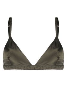 Maison Close soutien-gorge en soie à bonnets triangles - Vert