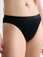 2-pack dames high leg slip Go Casual - Biologisch katoenen hoog opgesneden dames onderbroek - Milieuvriendelijke slips dames