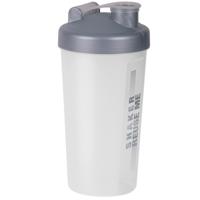 Shakebeker/shaker/bidon - 700 ml - grijs - kunststof