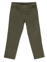 Aspesi Kids pantalon chino à patch logo - Vert