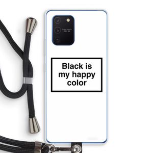 Black is my happy color: Samsung Galaxy Note 10 Lite Transparant Hoesje met koord