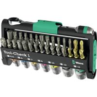 Wera Tool-Check 1 05049050001 Bitset Plat, Kruiskop Phillips, Kruiskop Pozidriv, Inbus, Binnen-Torx, Torx BO Incl. ratel