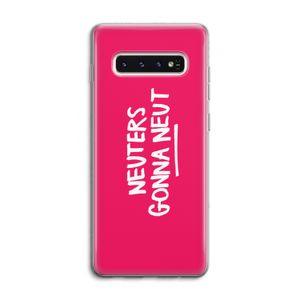 Neuters (roze): Samsung Galaxy S10 4G Transparant Hoesje