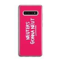 Neuters (roze): Samsung Galaxy S10 4G Transparant Hoesje