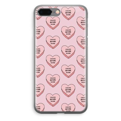 Chicks before dicks: iPhone 8 Plus Transparant Hoesje